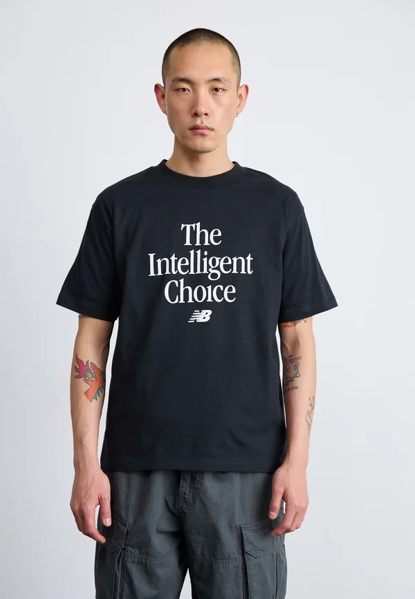 INTELLIGENT CHOICE RELAXED  - T-Shirt print - black