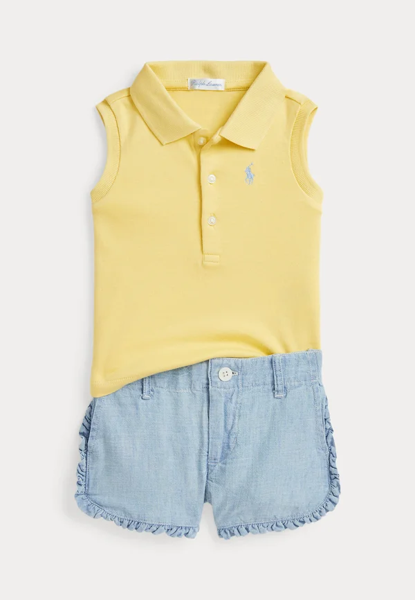 INTERLOCK POLO SHORT SET - Poloshirt - banana peel