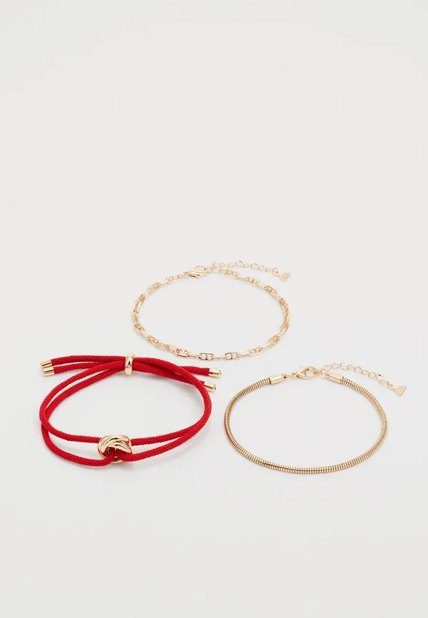 INTERLOCKED SET - Armband - red/gold-coloured