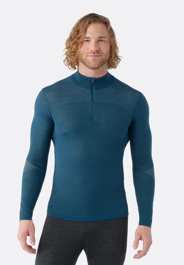 INTRAKNIT THERMAL MERINO BASE LAYER 1/4 ZIP - Unterhemd/-shirt - twilight blue