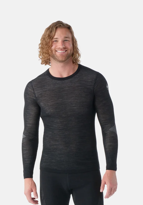 INTRAKNIT THERMAL MERINO BASE LAYER CREW - Unterhemd/-shirt - black/white