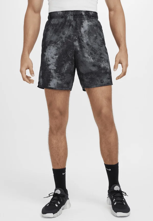 INUL - Kurze Sporthose - black black white black