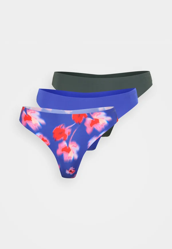 INVISIBLE THONG 3 PACK - String - blue/olive/multi-coloured