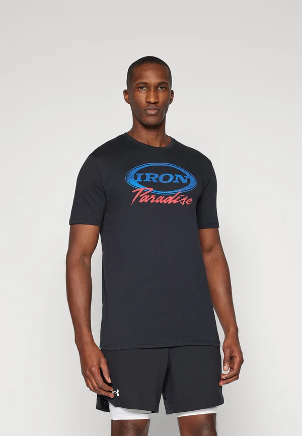 IRON - T-Shirt print - black/team royal