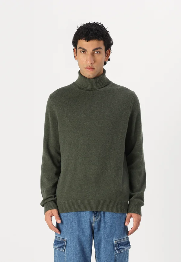 ISAK TURTLE NECK  - Strickpullover - dark green