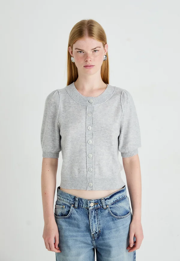 ISLA SOLID CARDI - Strickjacke - mineral grey