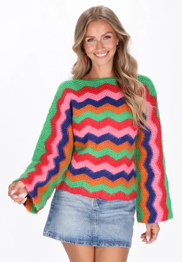 IZIA  - Strickpullover - blue multicolor