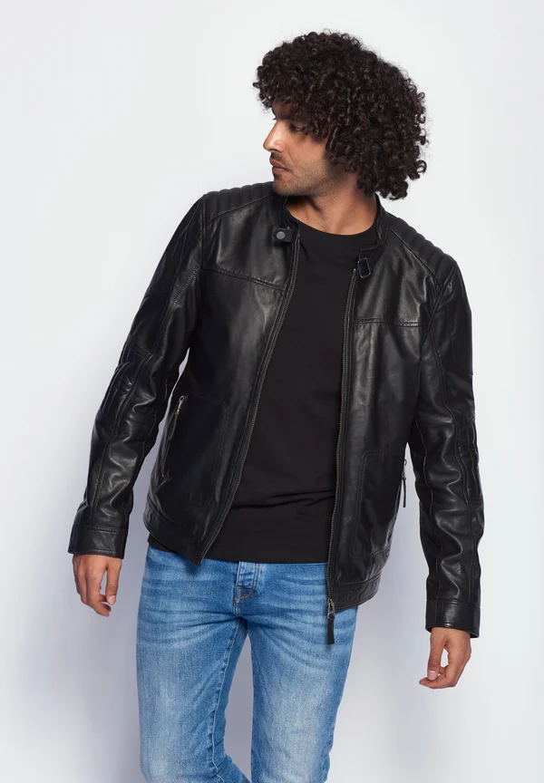 JACK - Lederjacke - black