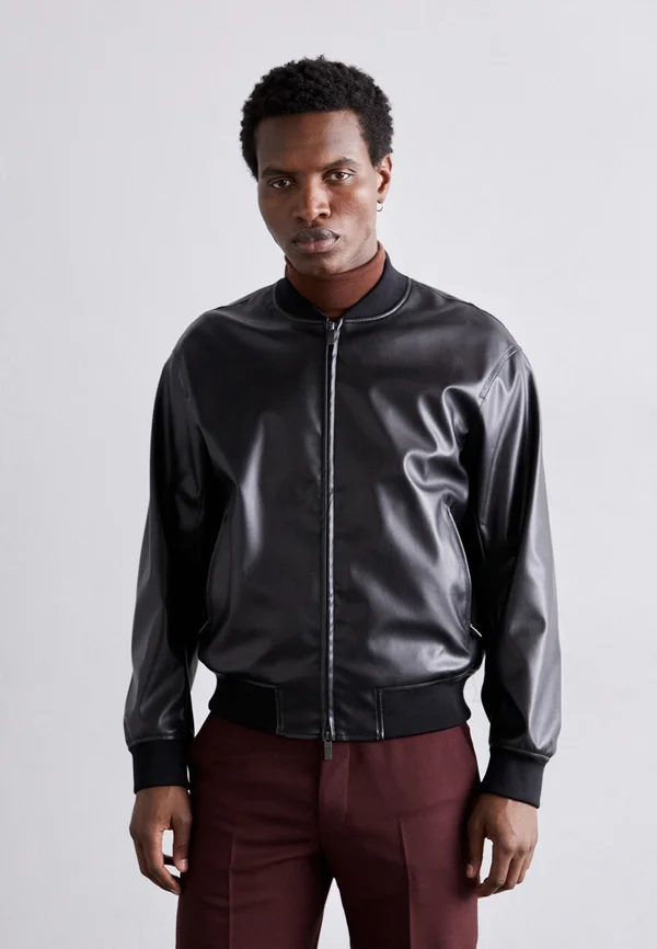 JACKET - Kunstlederjacke - black