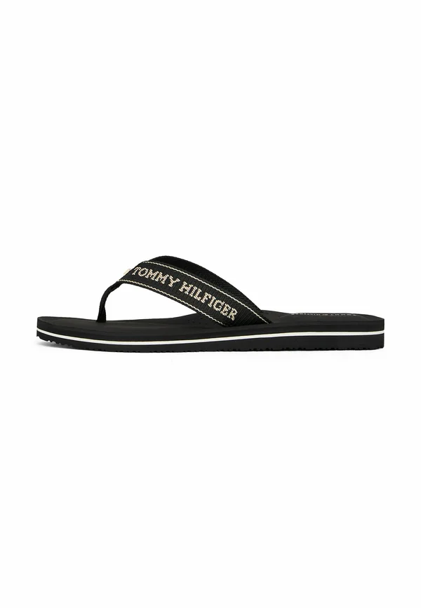 JACQUARD LOGO FINE CLEAT FLIP-FLOPS - Bade-Zehentrenner - black