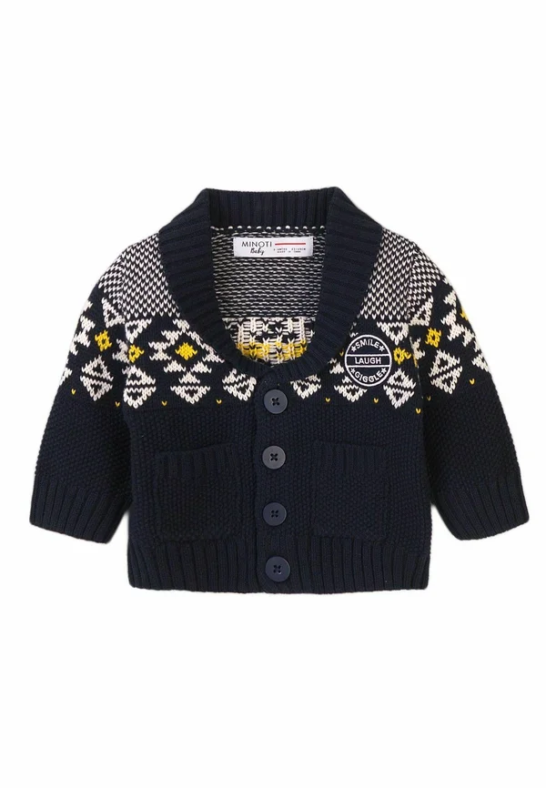 JACQUARD - Strickjacke - navy