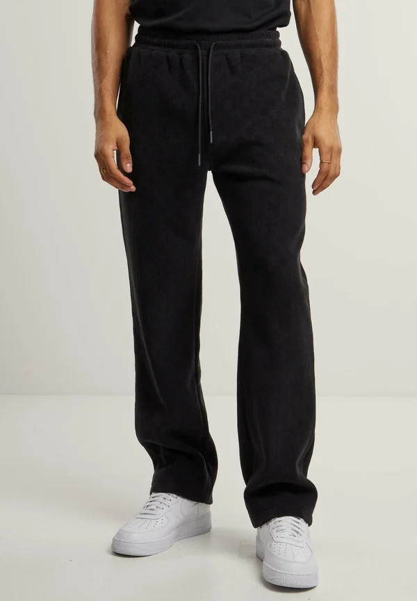 JACQUARD WIDE - Jogginghose - black