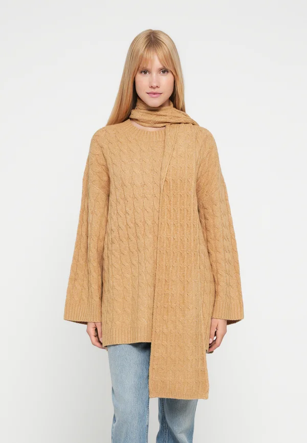 JAMILA JUMPER - Strickpullover - dunkel beige