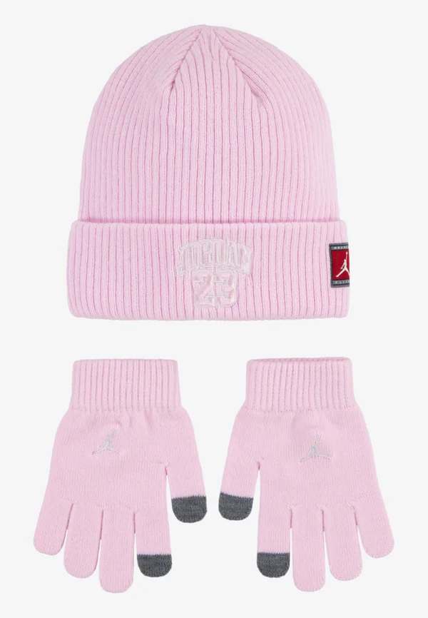 JAN BEANIE UNISEX SET - Fingerhandschuh - pink foam