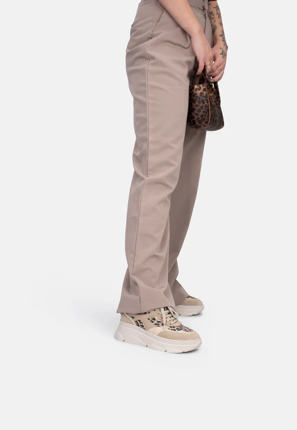 JANA  - Sneaker low - beige with animal print