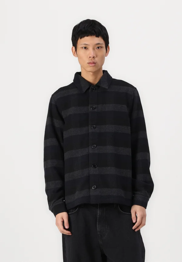 JANSEN CHECKED JACKET - Leichte Jacke - dark grey melange