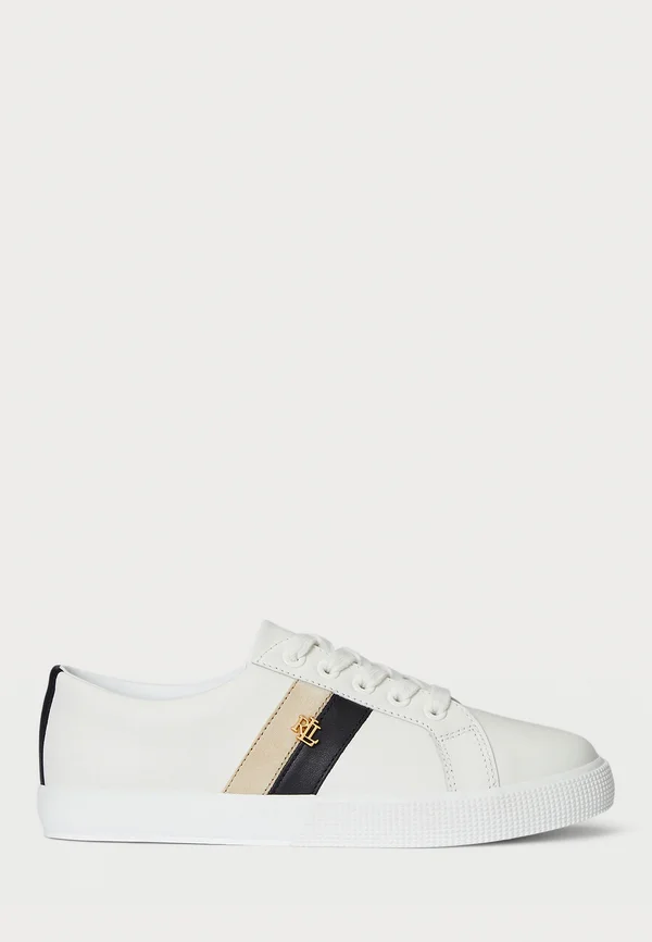 JANSON II SNEAKERS LOW TOP LACE - Sneaker low - snow white/black/sand dune