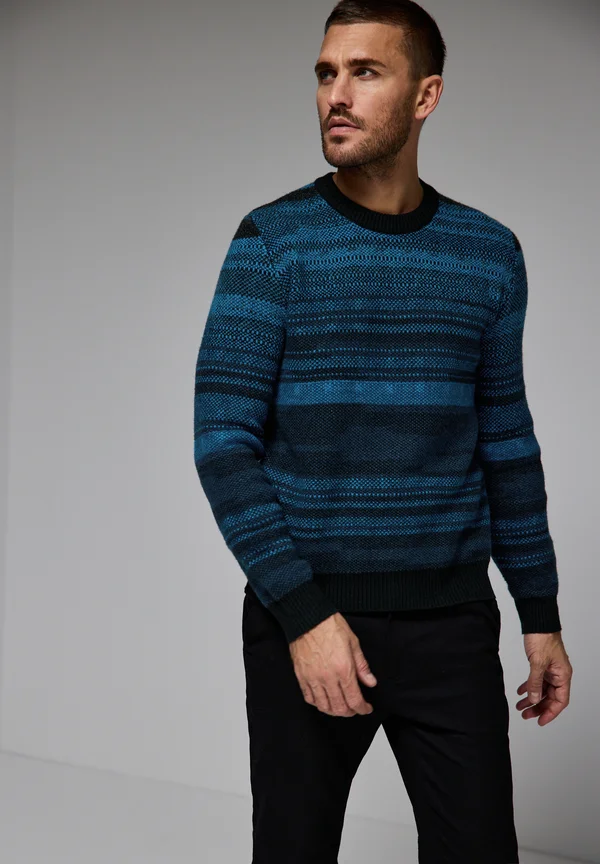 JAQUARD  - Strickpullover - schwarz