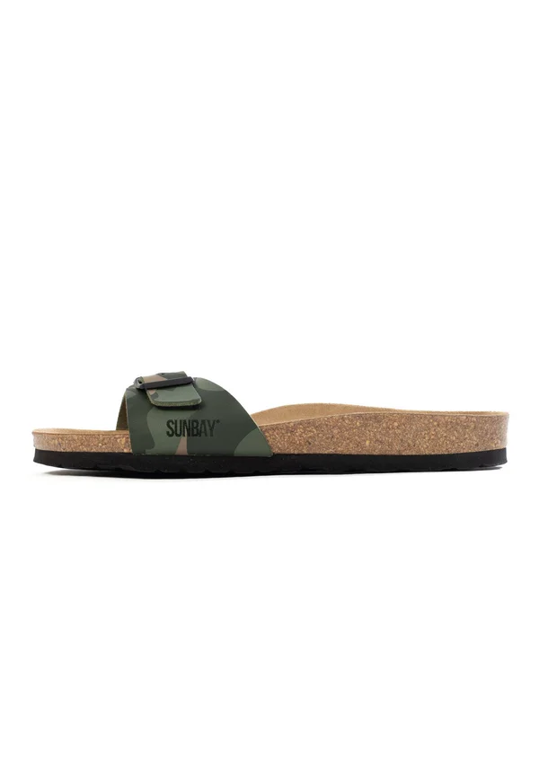 JASMIN - Pantolette flach - khaki