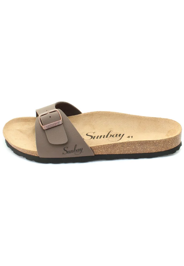 JASMIN - Pantolette flach - taupe