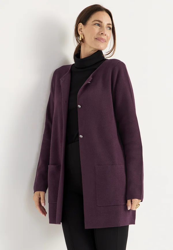 JASMINE  - Strickjacke - dark purple
