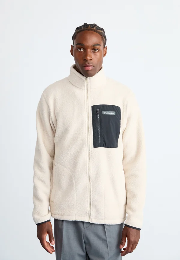 JASPER RIDGE PEBBLED FULL ZIP - Fleecejacke - dark stone/black