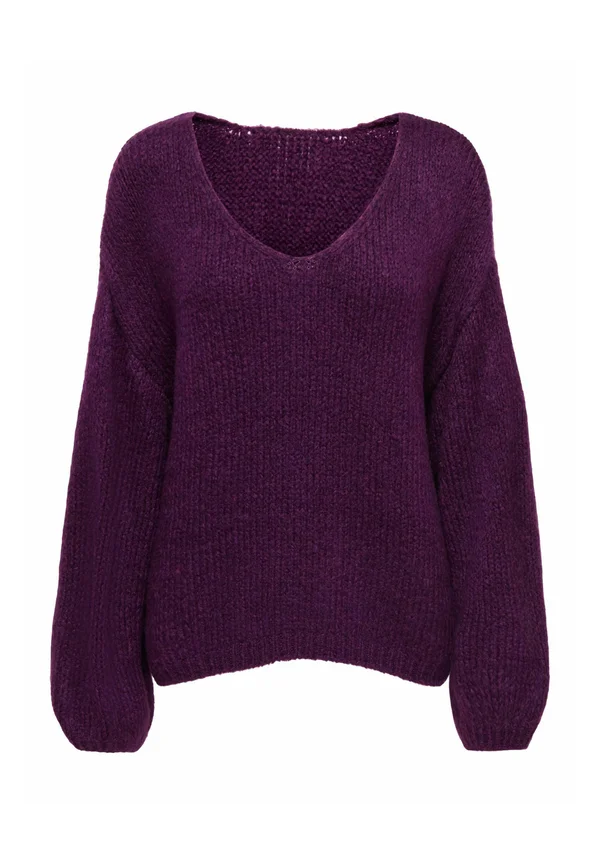 JDYDINEA L/S REVERSIBLE - Strickpullover - deep purple