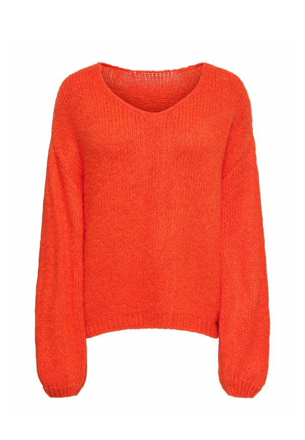 JDYDINEA L/S REVERSIBLE - Strickpullover - orange.com