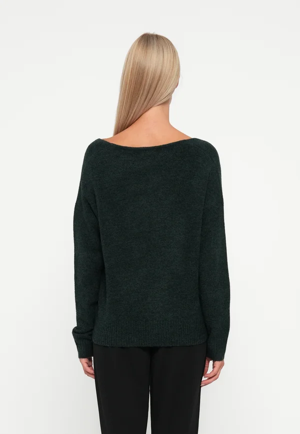 JDYELANORA L/S V-NECK NOOS - Strickpullover - scarab