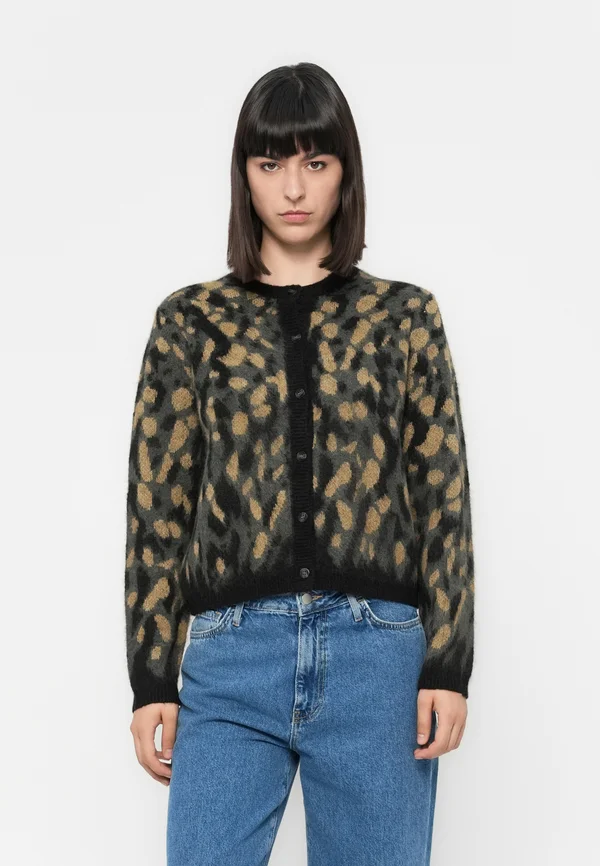 JDYKAYLA LIFE O NECK CARDI - Strickjacke - asphalt/black/tigers eye