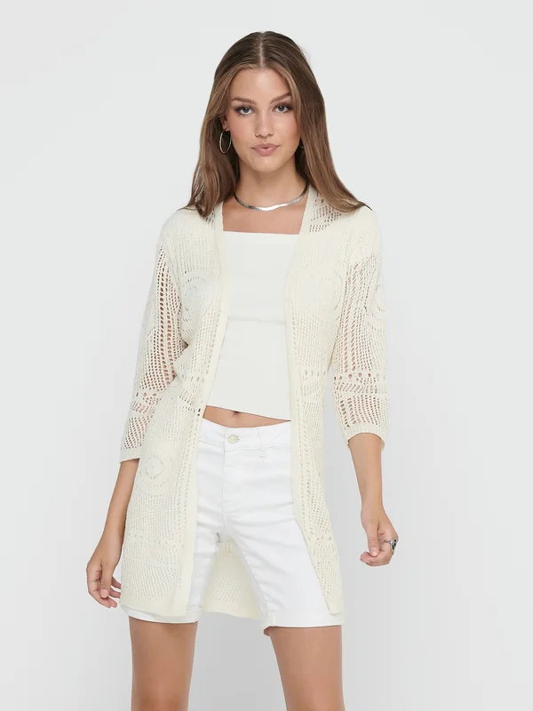 JDYKOFI KIMONO - Strickjacke - eggnog