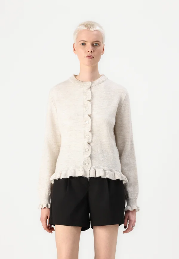 JDYLETTY ON FRILL - Strickjacke - birch