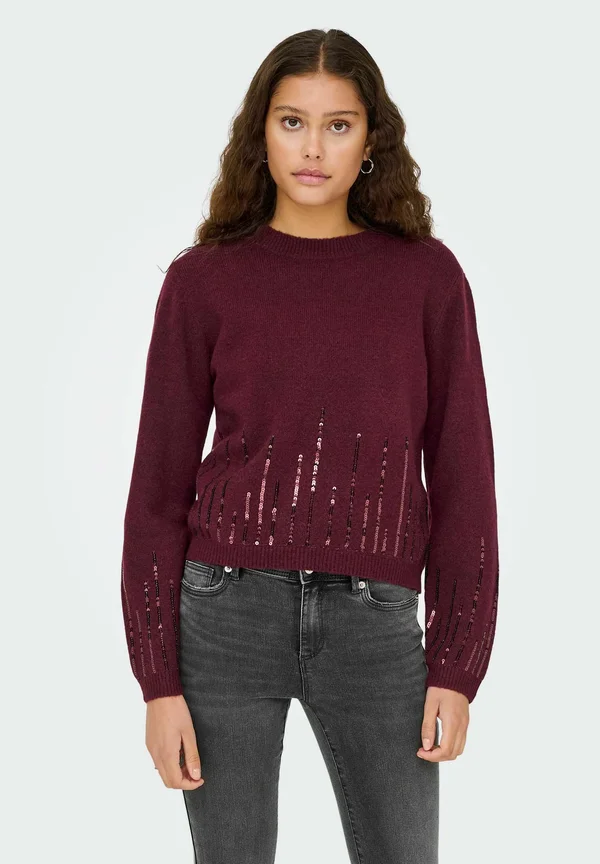 JDYMADISON - Strickpullover - maroon banner