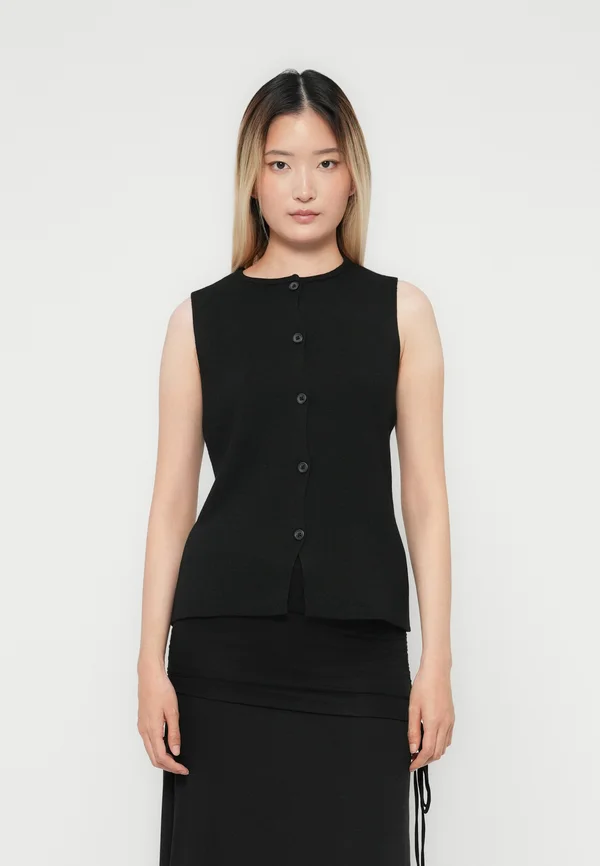 JDYPRIME LIFE ON FITTED VEST - Strickpullover - black