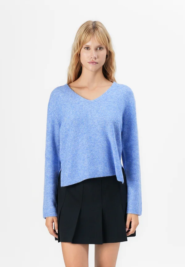 JDYSANDRINE LIFE V NECK - Strickpullover - ebb and flow