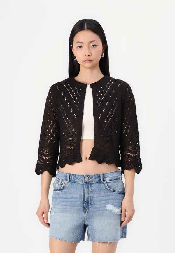 JDYSUN CROPPED CARDIGAN - Strickjacke - black