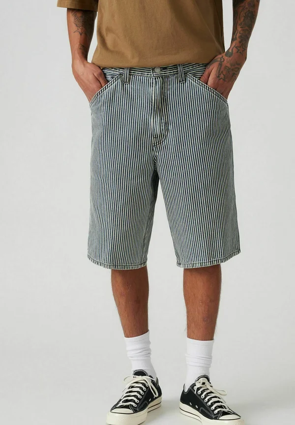 Jeans Shorts - aged rr stripe short