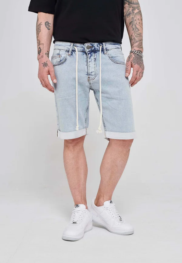 Jeans Shorts - blue acid wash