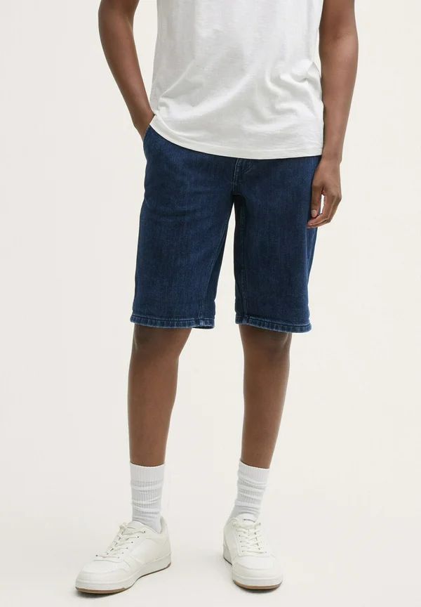 Jeans Shorts - clean dark stone blue denim