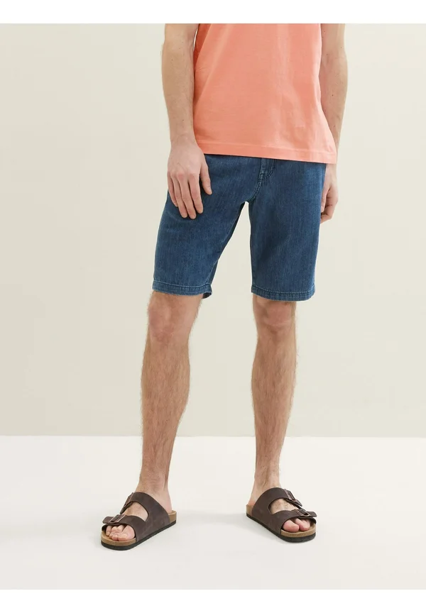 Jeans Shorts - clean mid stone blue denim