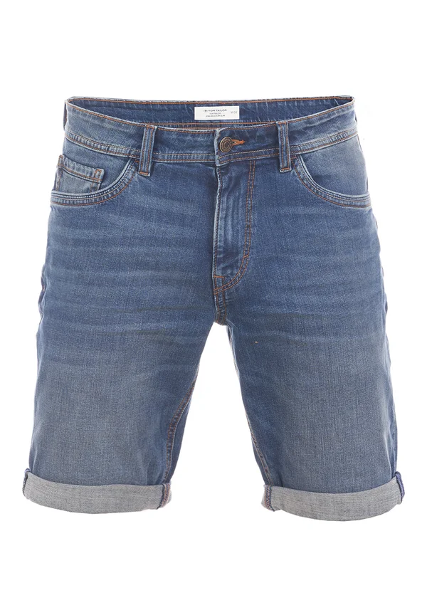 Jeans Shorts - clean mid stone blue denim