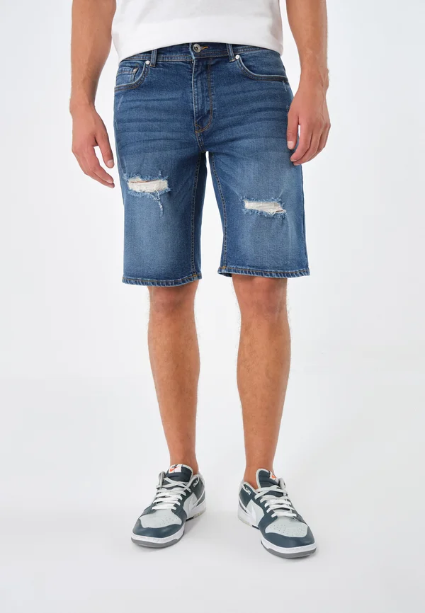 Jeans Shorts - dark blue denim