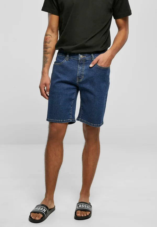 Jeans Shorts - mid indigo washed