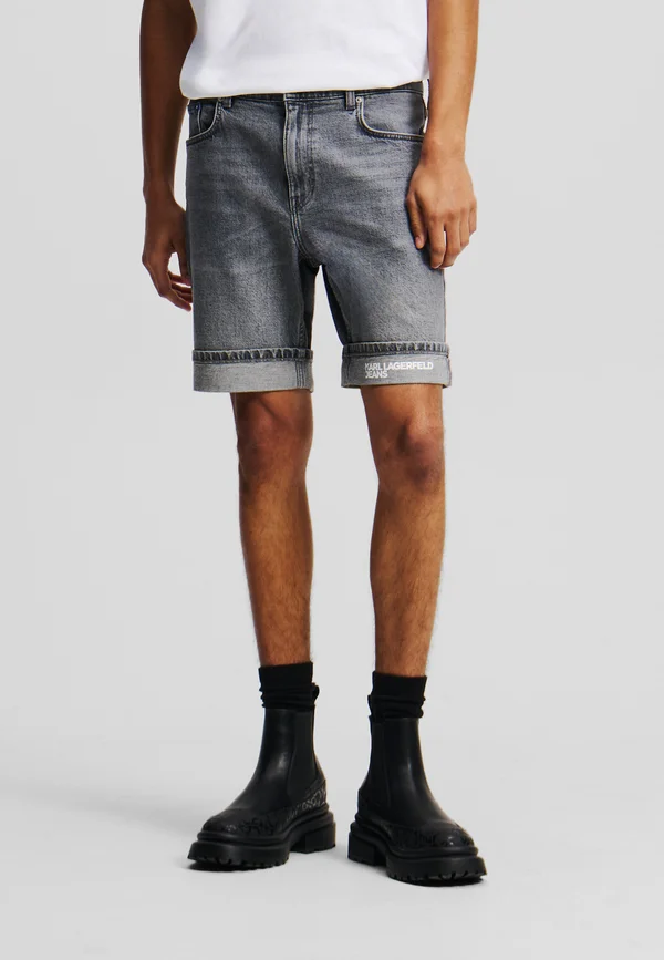 Jeans Shorts - washed light grey