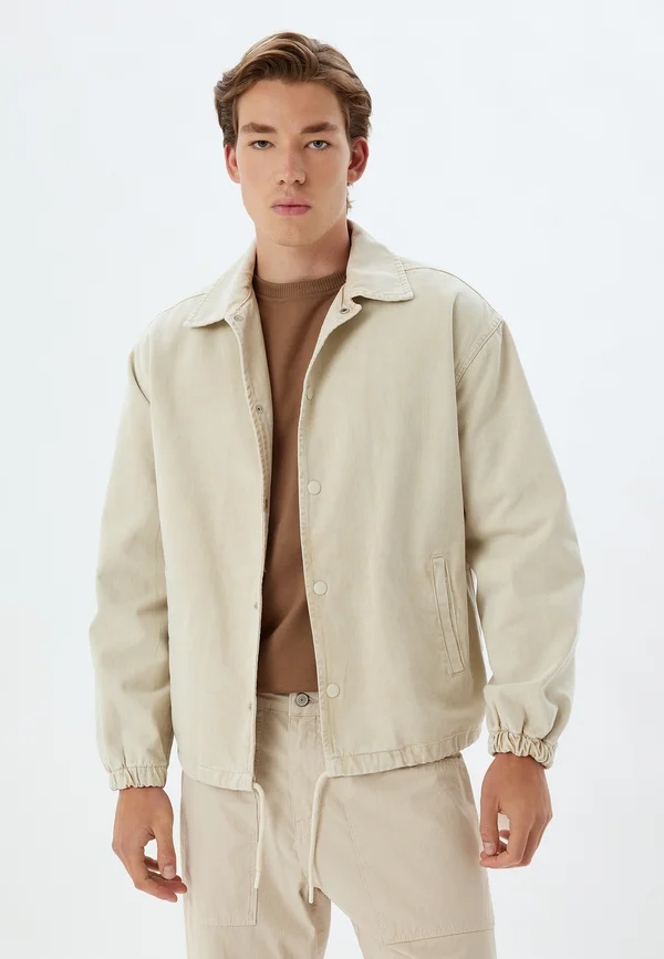 Jeansjacke - beige