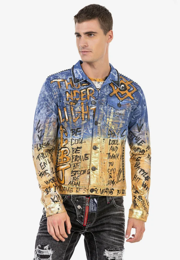 Jeansjacke - blue gold