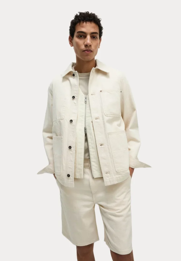 Jeansjacke - ecru