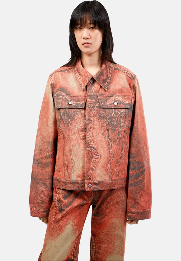 Jeansjacke - mittel orange