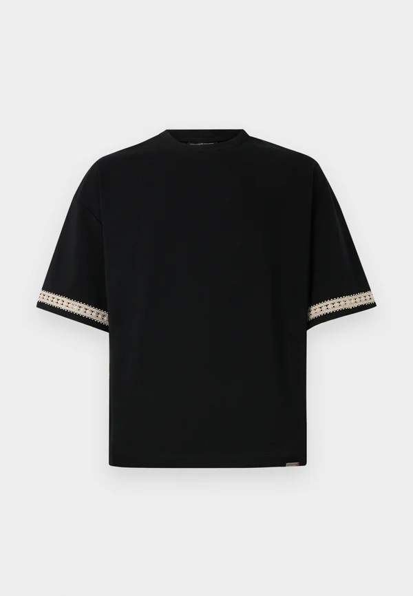 JENARA UNISEX - T-Shirt basic - black/creme