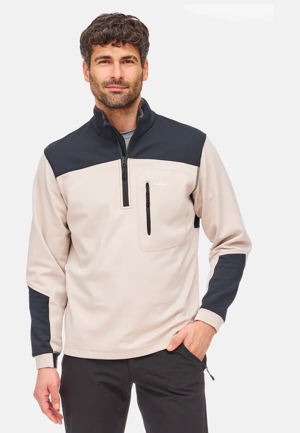 JENSON - Fleecepullover - grey  beige black